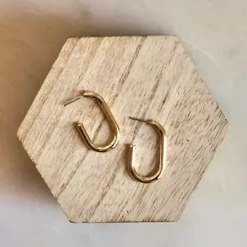 Oval Hoop Earrings