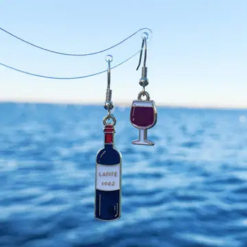 Wine bottle earrings