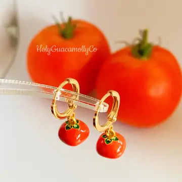 Tomato Dangle Earrings